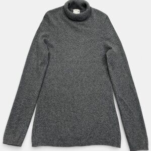 Charter Club Women's Medium Gray 2-Ply Cashmere Sweater Turtleneck Long Sleeve